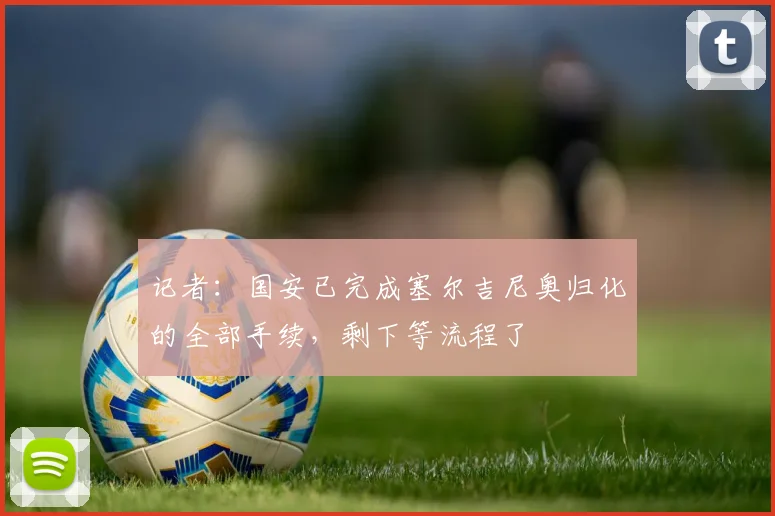记者：国安已完成塞尔吉尼奥归化的全部手续，剩下等流程了